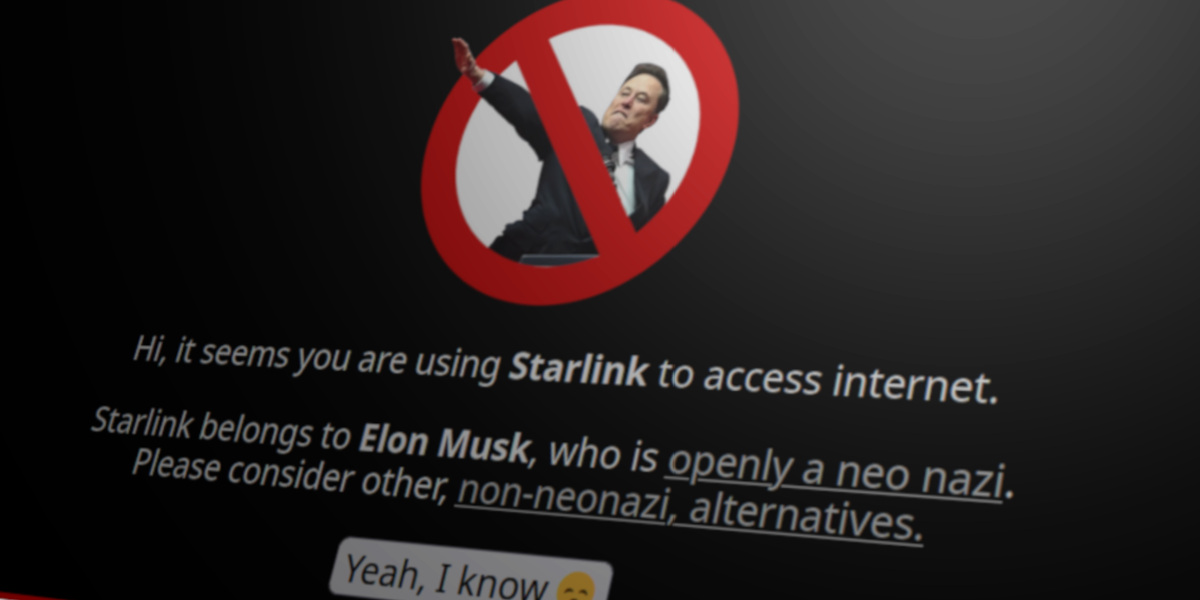 Anti-Starlink banner
